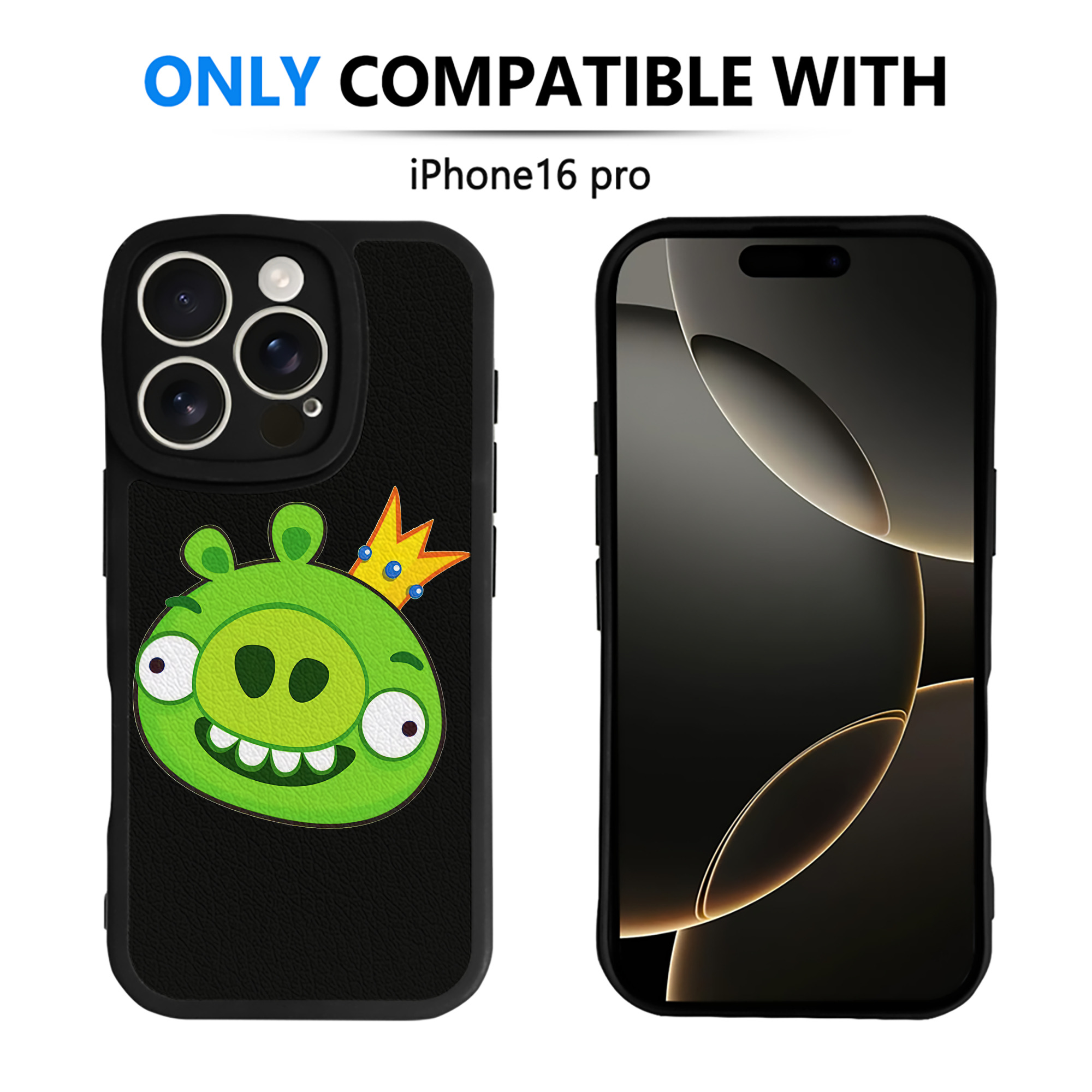 （画像用） Angry Birds アングリーバード 【iPhone 16シリーズ対応】シリコンスマホケース（レザー調） 材質：シリコン